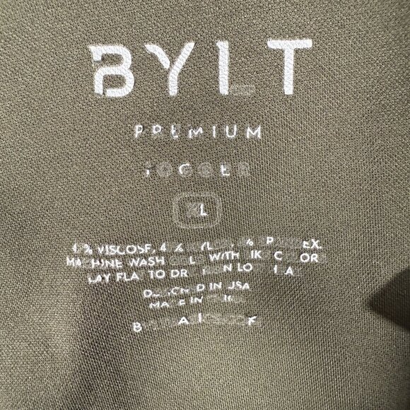 BYLT Premium Jogger Men Size XL Olive Green Drawstring Elastic Waist Pockets - Picture 8 of 11